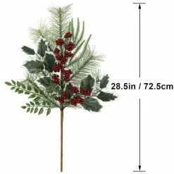 Promo ⭐ Pine Leaf Stem with Holly Berries by Ashland® 🛒 -Ashland Sale Store 10701282 3
