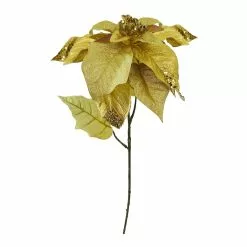 Wholesale 😉 Metallic Gold & Glitter Poinsettia Stem by Ashland® 🥰