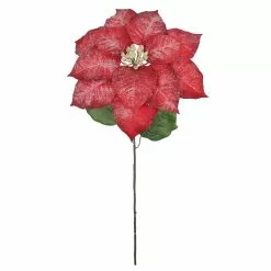Outlet ✨ Iced Red Poinsettia Stem by Ashland® ⌛ -Ashland Sale Store 10701342 2