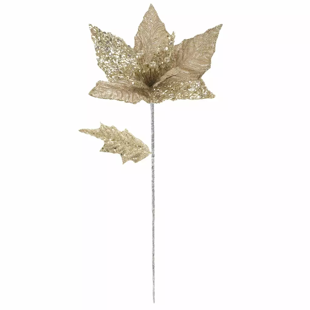 Cheap ✔️ Jewel Champagne Poinsettia Stem by Ashland® ✔️ 3 Cheap ✔️ Jewel Champagne Poinsettia Stem by Ashland® ✔️