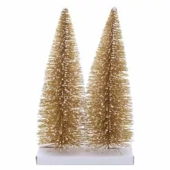 Best Pirce ✔️ 12" Gold Bottle Brush Trees, 2ct. by Ashland® ⌛