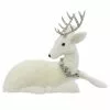 Flash Sale ⌛ 16" White Sitting Deer with Tinsel Wreath Tabletop Figure by Ashland® 🎁 -Ashland Sale Store 10701491 1