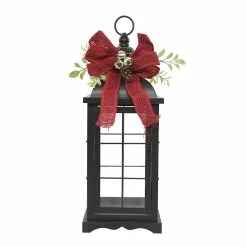 Budget 🧨 15" Black Lantern with Red Bow by Ashland® ⭐