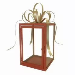 Coupon 🌟 13.5" Red & Gold Gift Box Lantern by Ashland® 🧨 -Ashland Sale Store 10701725 2