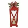 Brand new 🛒 16" Red LED Candle Lantern with Greenery by Ashland® ⭐ -Ashland Sale Store 10701726 1