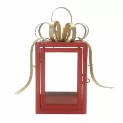 Best Pirce 💯 11" Red & Gold Gift Box Lantern by Ashland® 👍