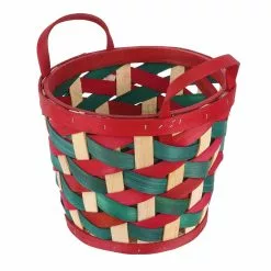 Best deal 😍 9.5" Medium Red and Green Woven Wood Chip Basket by Ashland® ❤️ -Ashland Sale Store 10701814 2