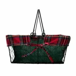 Top 10 ⭐ 11.5" Medium Wire Basket with Green Burlap by Ashland® ❤️