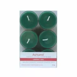 Buy 💯 Christmas Cottage Smooth Green Tealights by Ashland®, 12ct. 🧨