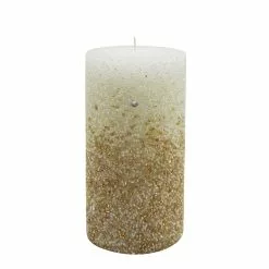 Budget 🎁 3" x 6" Champagne Beaded Pillar Candle by Ashland® ✔️