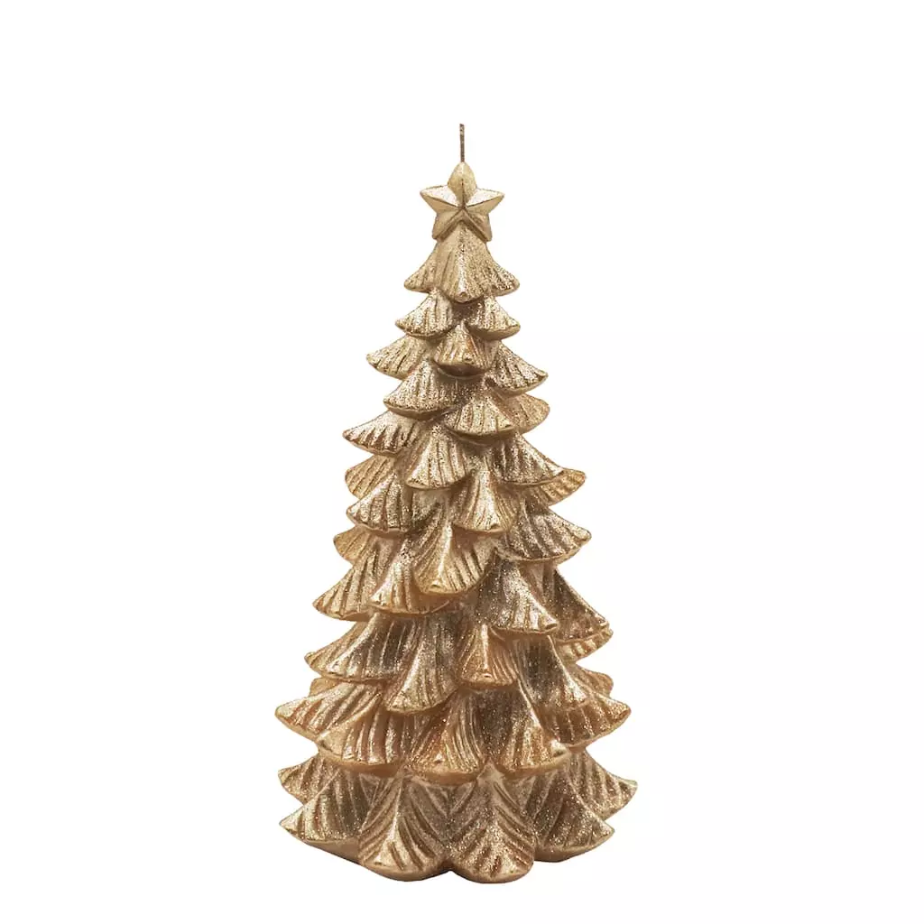 Deals ⌛ 5" x 10" Gold 🎁 Christmas Tree Candle by Ashland® ⌛ 3 Deals ⌛ 5" x 10" Gold 🎁 Christmas Tree Candle by Ashland® ⌛