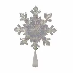 Hot Sale ✔️ 12.5" Iridescent Snowflake Lighted Tree Topper by Ashland® ❤️