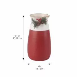 Best deal 💯 9.1" Red & White Holly Vase by Ashland® 🔥 -Ashland Sale Store 10702360 2