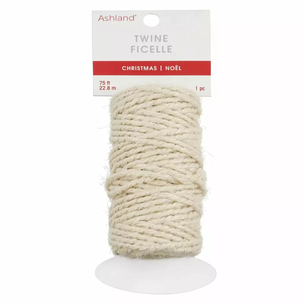 Outlet 😉 75ft. Metallic Cream Twine by Ashland® ⌛ 3 Outlet 😉 75ft. Metallic Cream Twine by Ashland® ⌛