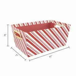 Wholesale 😍 Small Candy Cane Stripe Gift Bin by Ashland® 🤩 -Ashland Sale Store 10703903 3