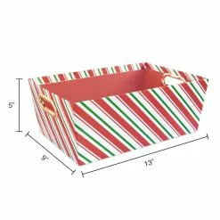 Best Sale 💯 Large Candy Cane Stripe Gift Bin by Ashland® 🛒 -Ashland Sale Store 10703904 3