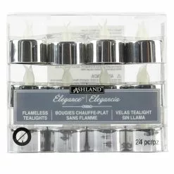 Discount 🎁 12 Packs: 24ct. (288 total) Silver LED Silver Tealight Candles by Ashland® 🔔