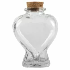 Buy 💯 12 Pack: Heart-Shaped Glass Bottle by Ashland™ ⭐
