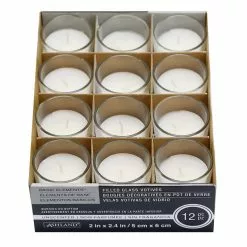 Buy 🔔 12 Packs: 12 ct. (144 total) White Glass Votive Candles Pack by Ashland® Basic Elements™ 😍