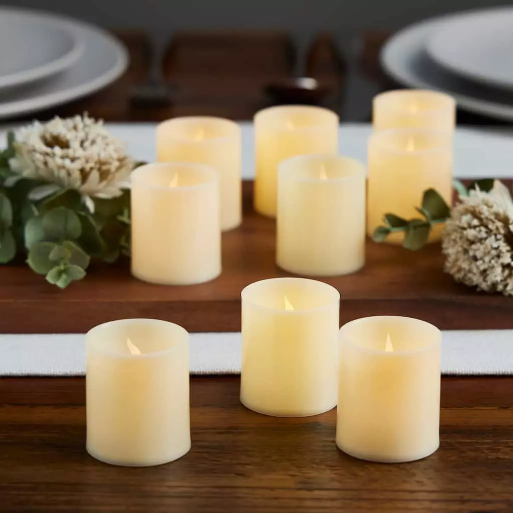 Promo 😀 12 Pack: Basic Elements™ Flameless LED Votives by Ashland® 🔥 4 Promo 😀 12 Pack: Basic Elements™ Flameless LED Votives by Ashland® 🔥 - Image 2