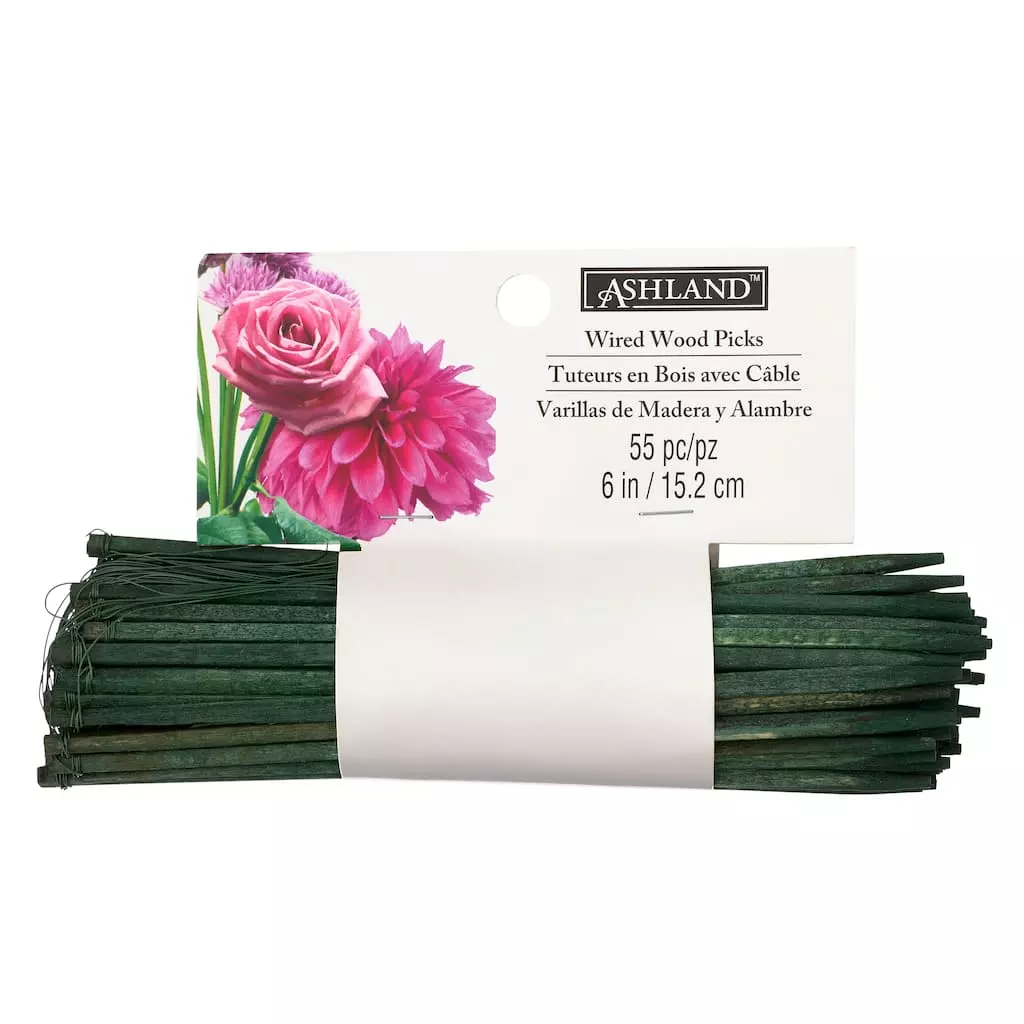 New 🛒 12 Pack: 6" Wired Wood Picks by Ashland™ 🌟 3 New 🛒 12 Pack: 6" Wired Wood Picks by Ashland™ 🌟