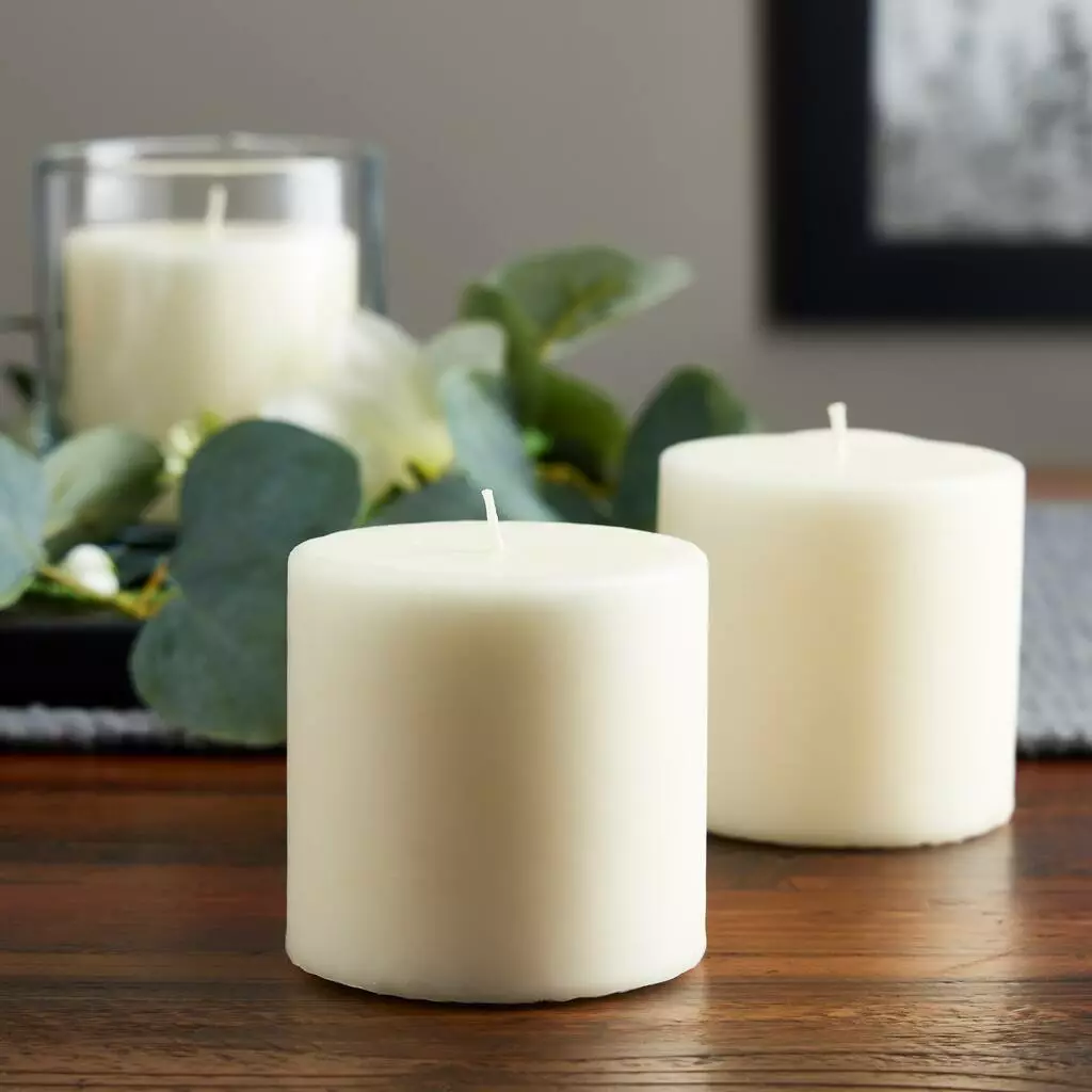 Budget 🛒 12 Packs: 2 ct. (36 total) Basic Elements™ Ivory Pillar Candles by Ashland® 😀 4 Budget 🛒 12 Packs: 2 ct. (36 total) Basic Elements™ Ivory Pillar Candles by Ashland® 😀 - Image 2