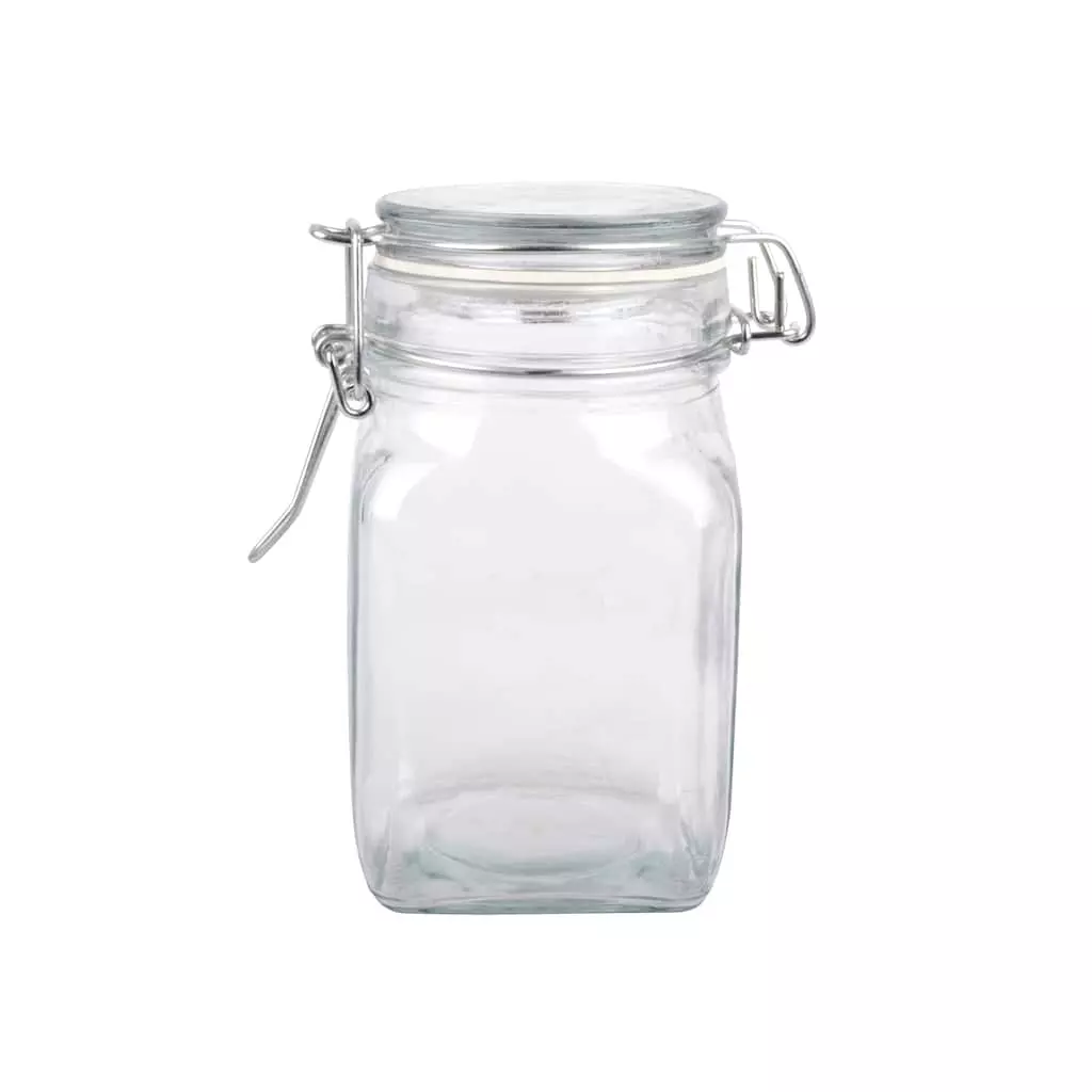 Brand new ⌛ 12 Pack: Square Glass Jar with Latch by Ashland® ⭐ 3 Brand new ⌛ 12 Pack: Square Glass Jar with Latch by Ashland® ⭐
