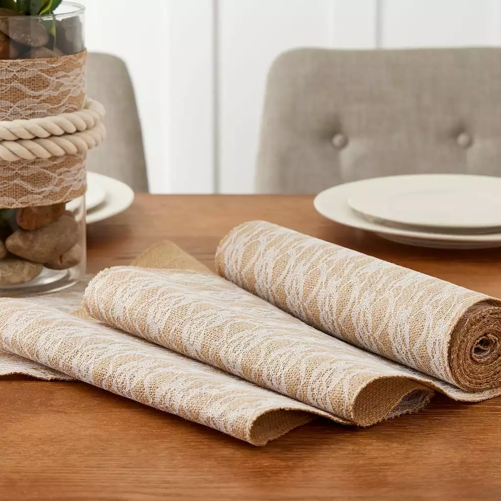 Discount 💯 12 Pack: Burlap with Lace Wrap by Ashland® 😍 4 Discount 💯 12 Pack: Burlap with Lace Wrap by Ashland® 😍 - Image 2