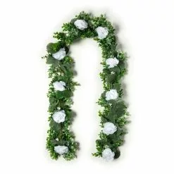 Outlet 😍 12 Pack: 6ft. White Rose Foliage Garland by Ashland® 🔥 -Ashland Sale Store MP627257 21