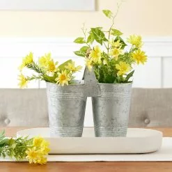 Budget 🥰 8 Pack: 9.6" Mini Galvanized Double Bucket by Ashland® ⌛ -Ashland Sale Store MP671576 20